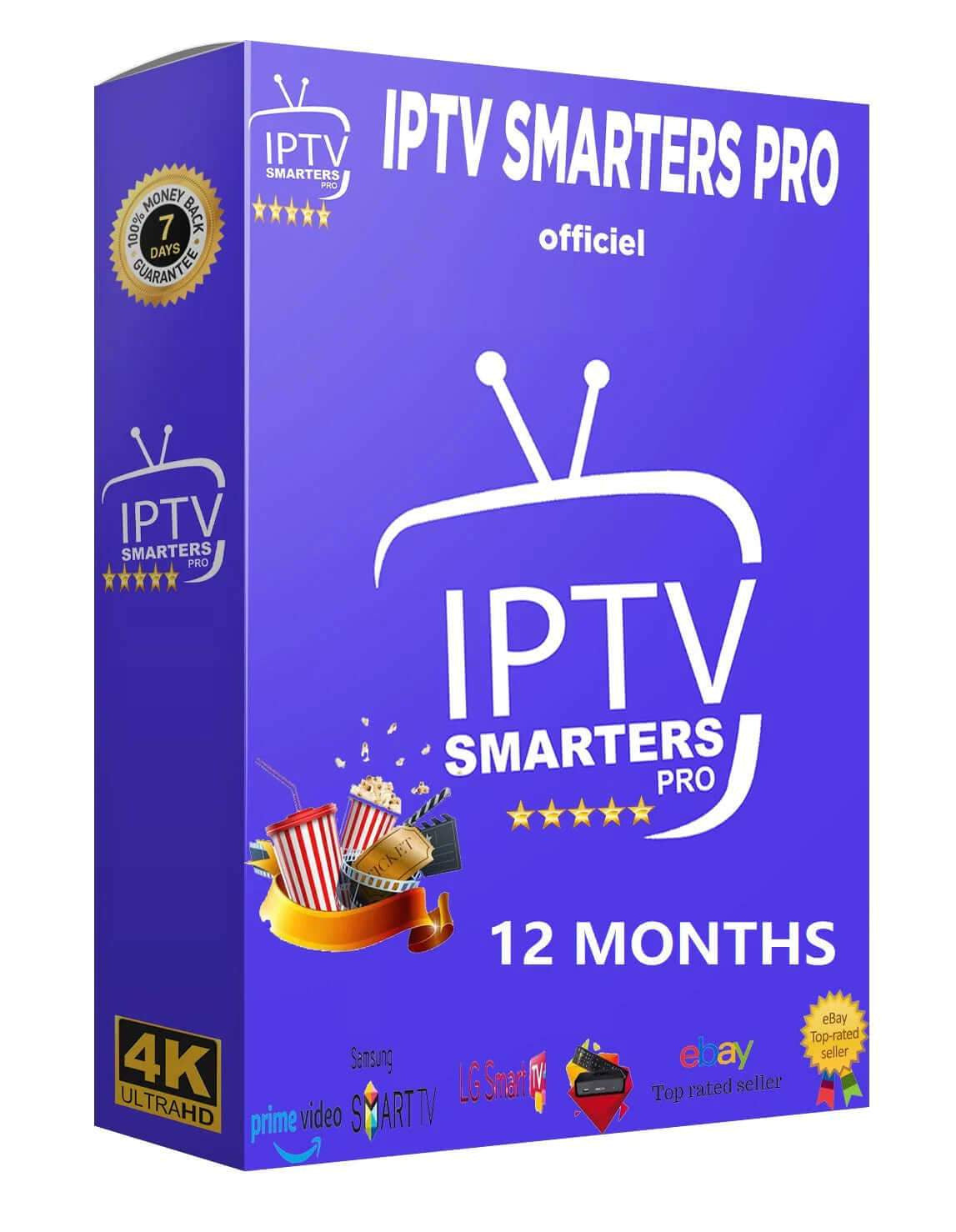 IPTV SMARTERS PRO 12 MOIS 